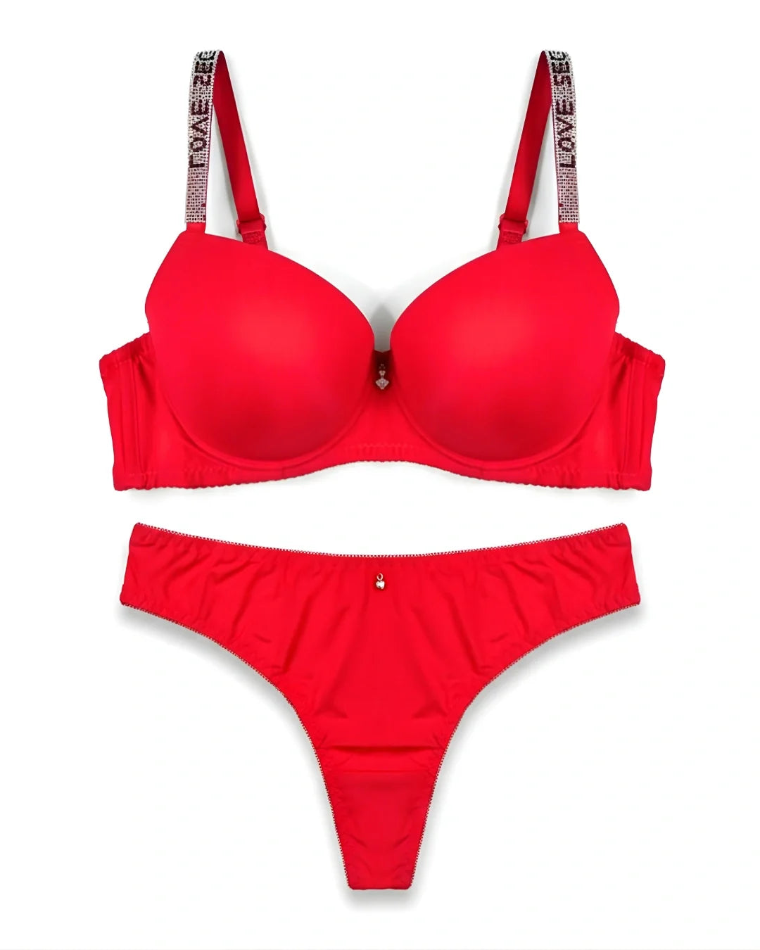 Padded Bra Set - Perfect Curve - Red