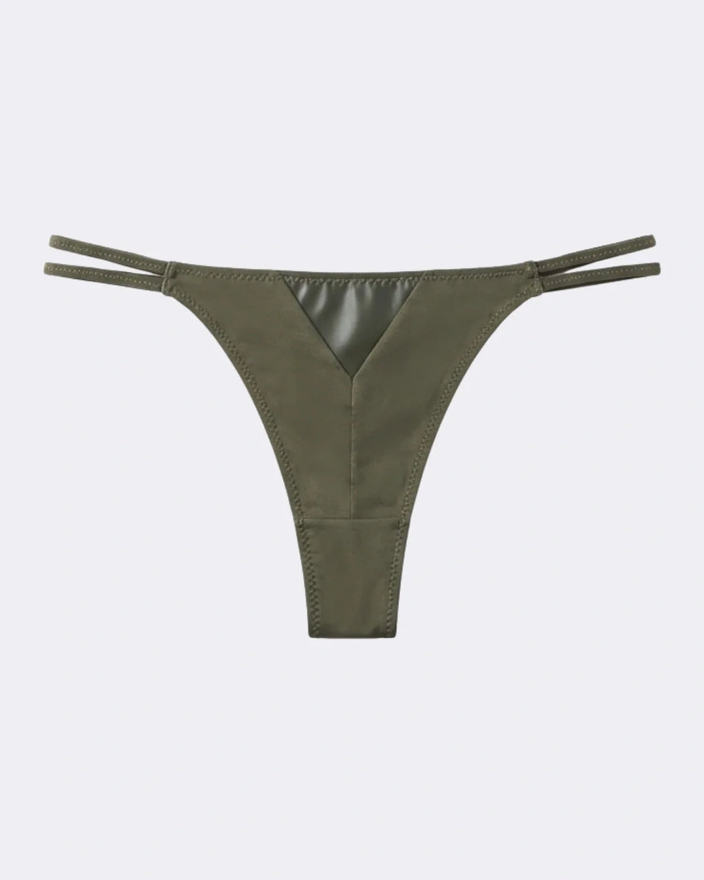 Padded Bra Set - Leather Fit - Green