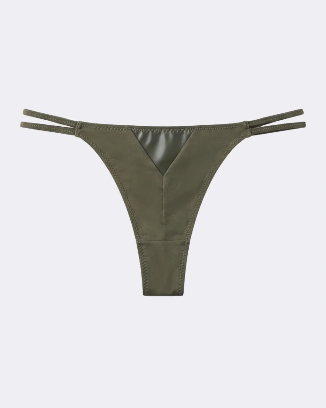 Padded Bra Set - Leather Fit - Green