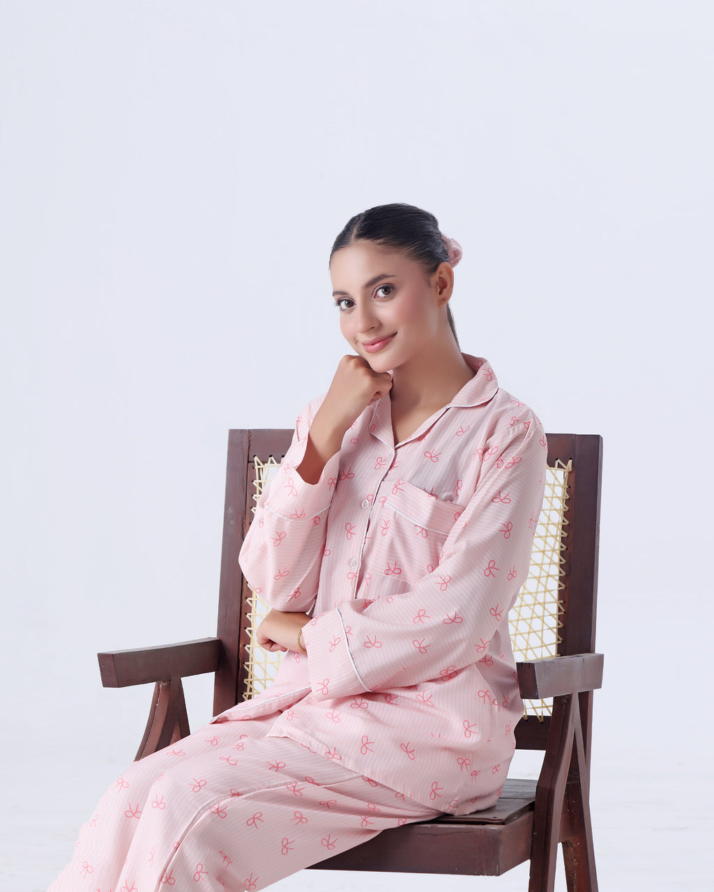 Summer Pajama Suit - Pink Bow