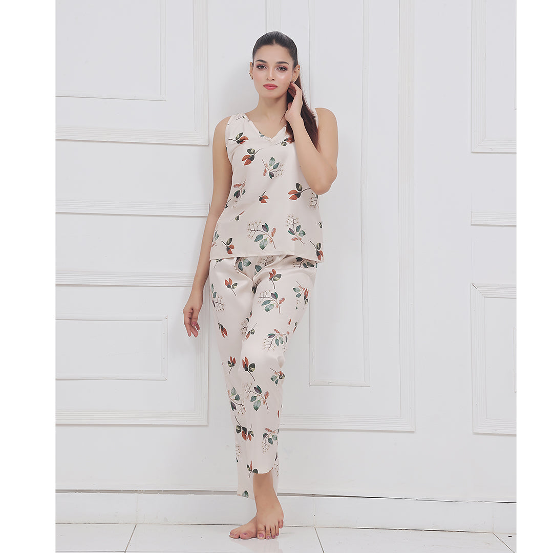 Spice Ceder Strap Jumpsuit Printed Floral Ash
