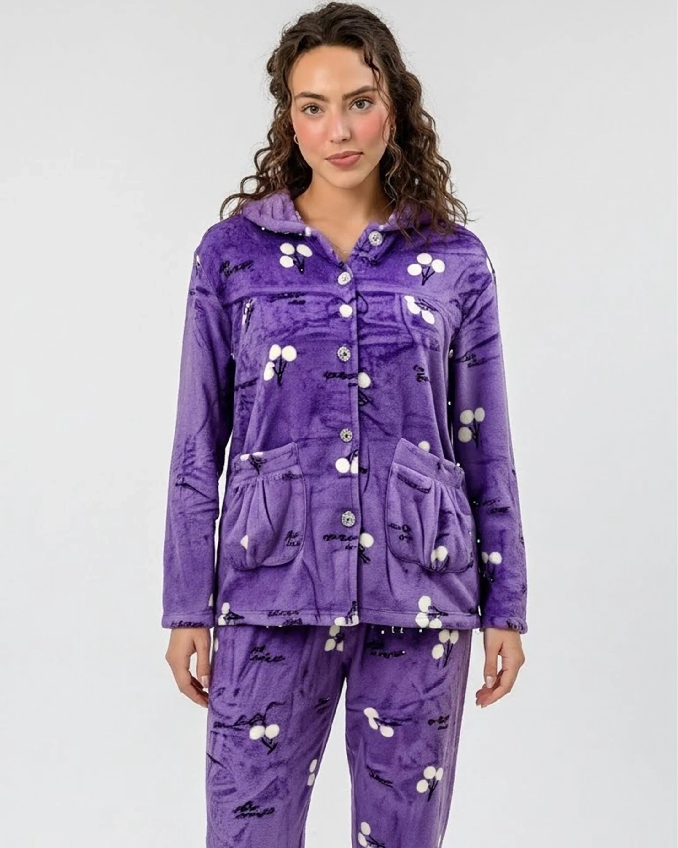 Fleece Pajama Suit - Violet Comfort