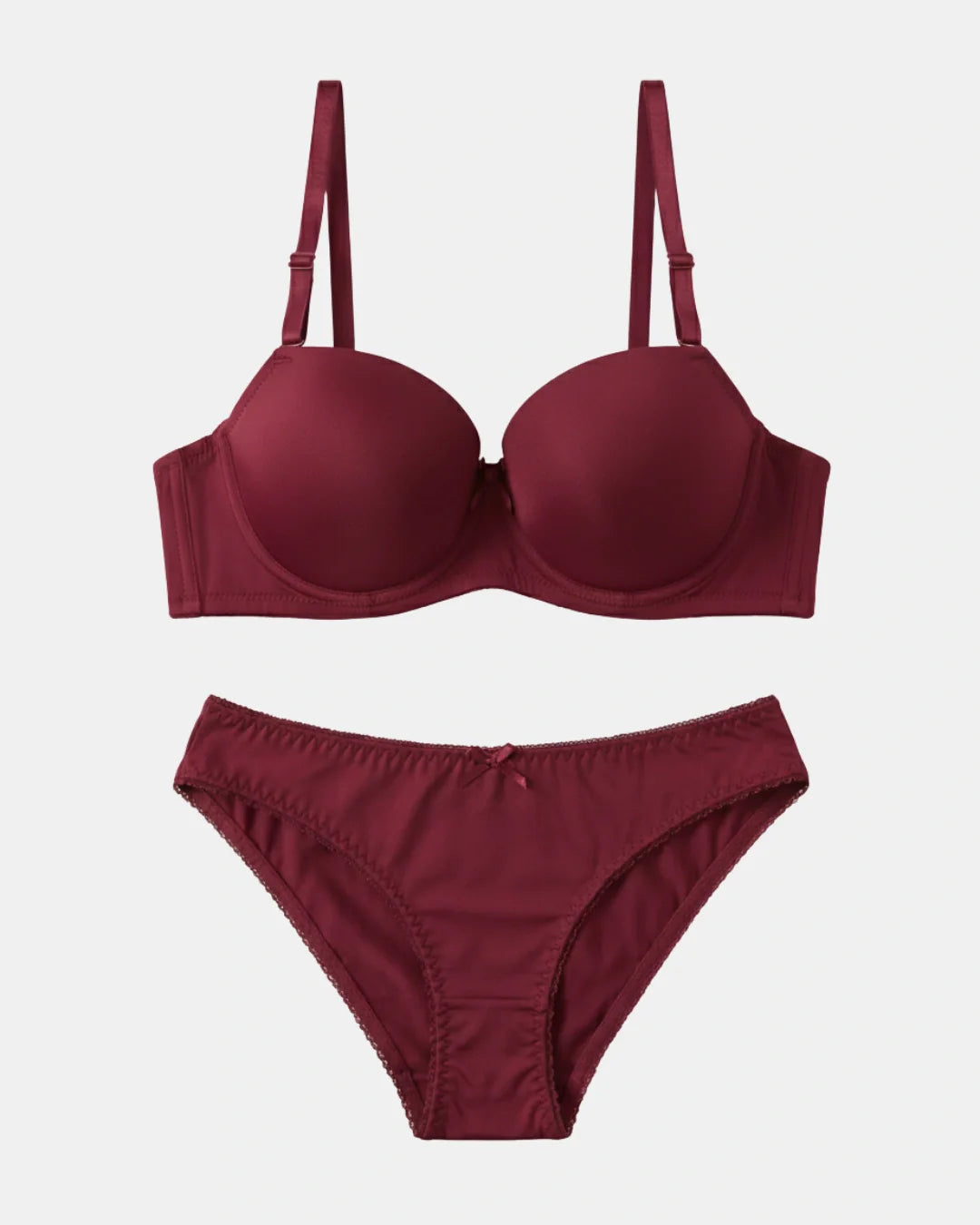 Padded Bra Set - Comfort Pro - Maroon