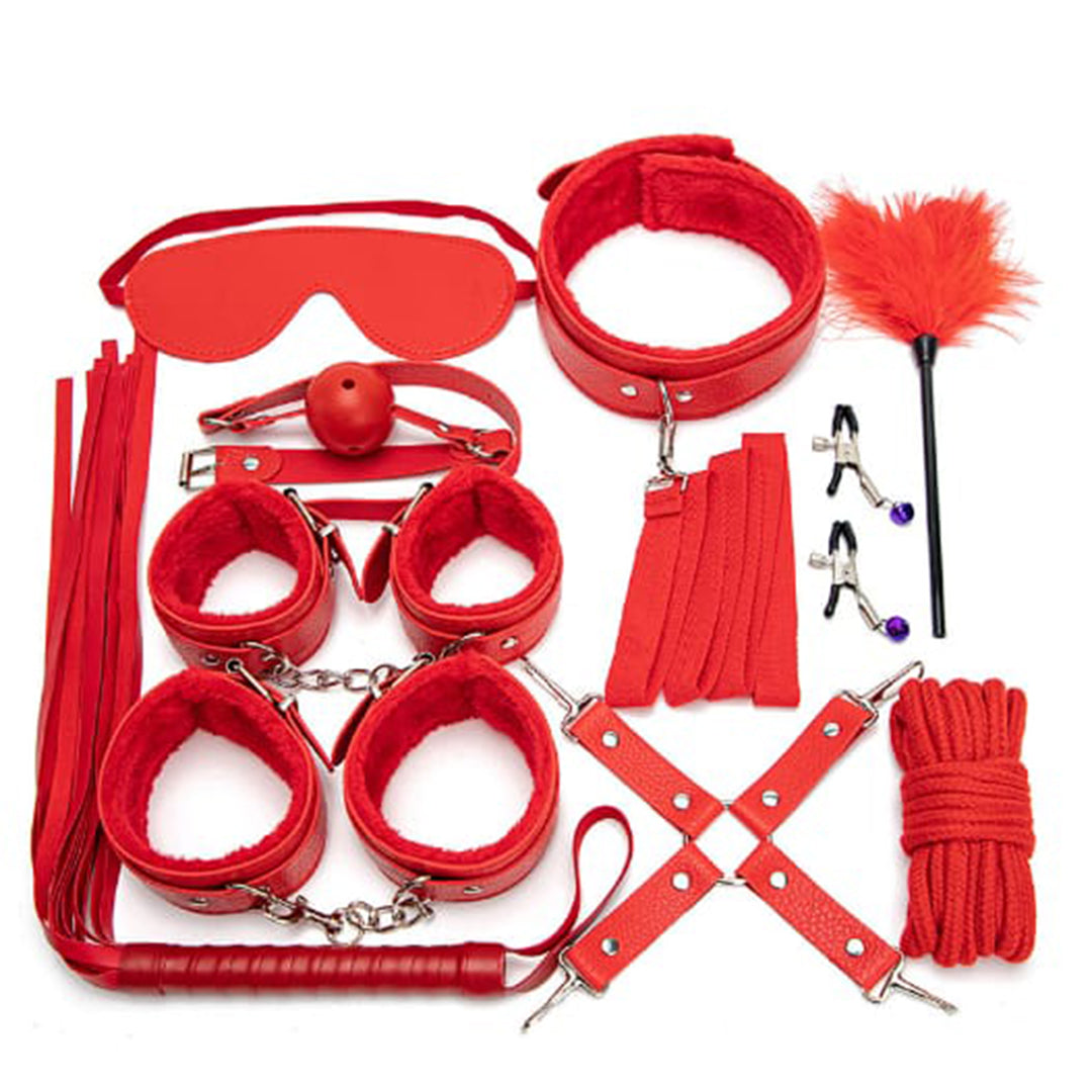 Women Faux Leather Bondage Set