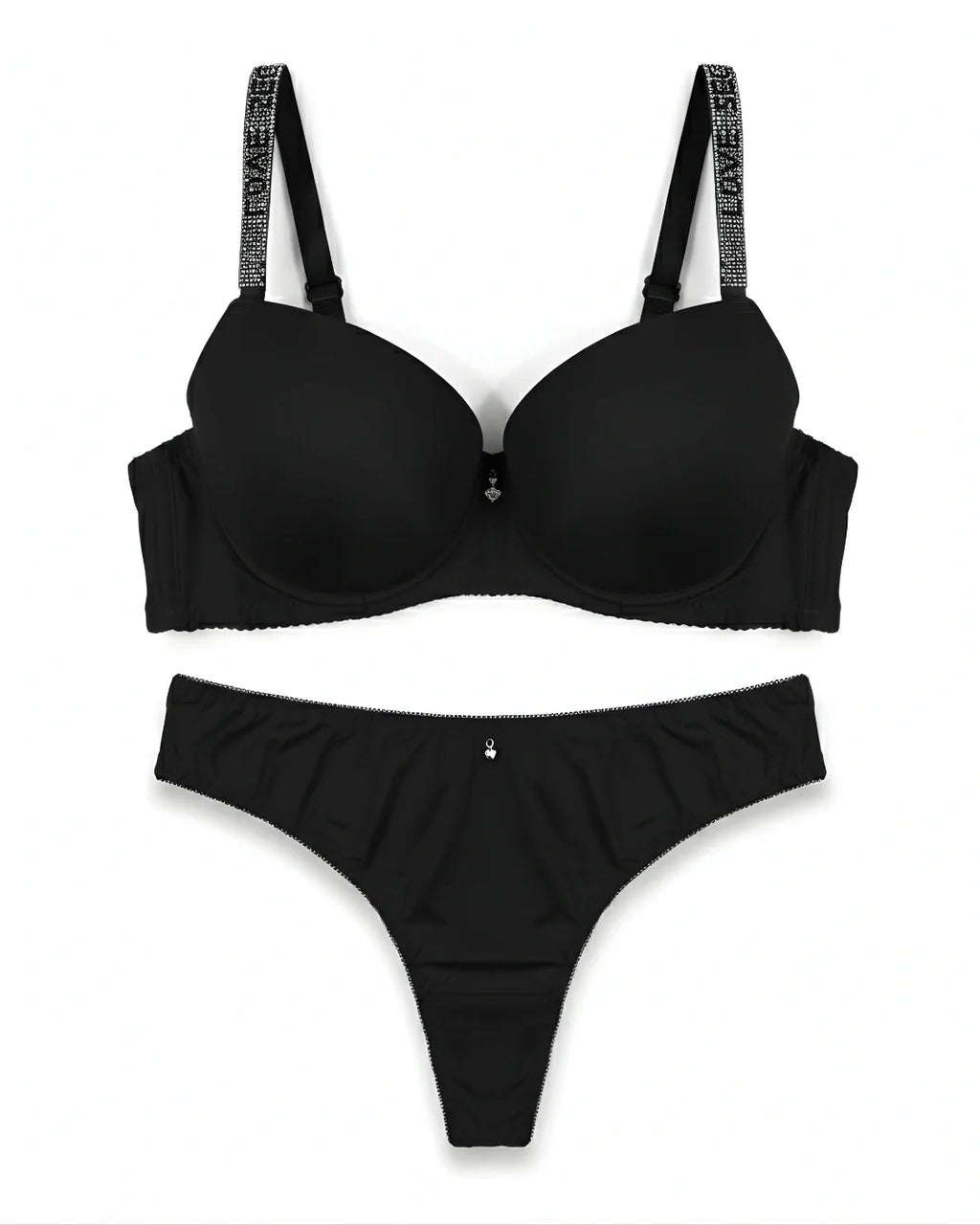 Padded Bra Set - Perfect Curve - Black