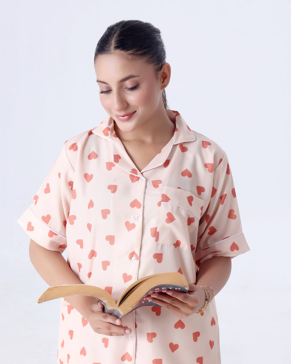 Summer Pajama Suit - Love Hearts
