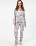 Silk Pajama Suit - Ivory Heart