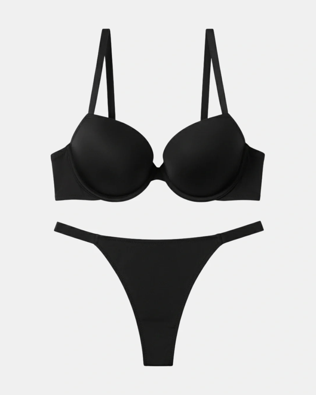 Padded Bra Set - Femora - Black
