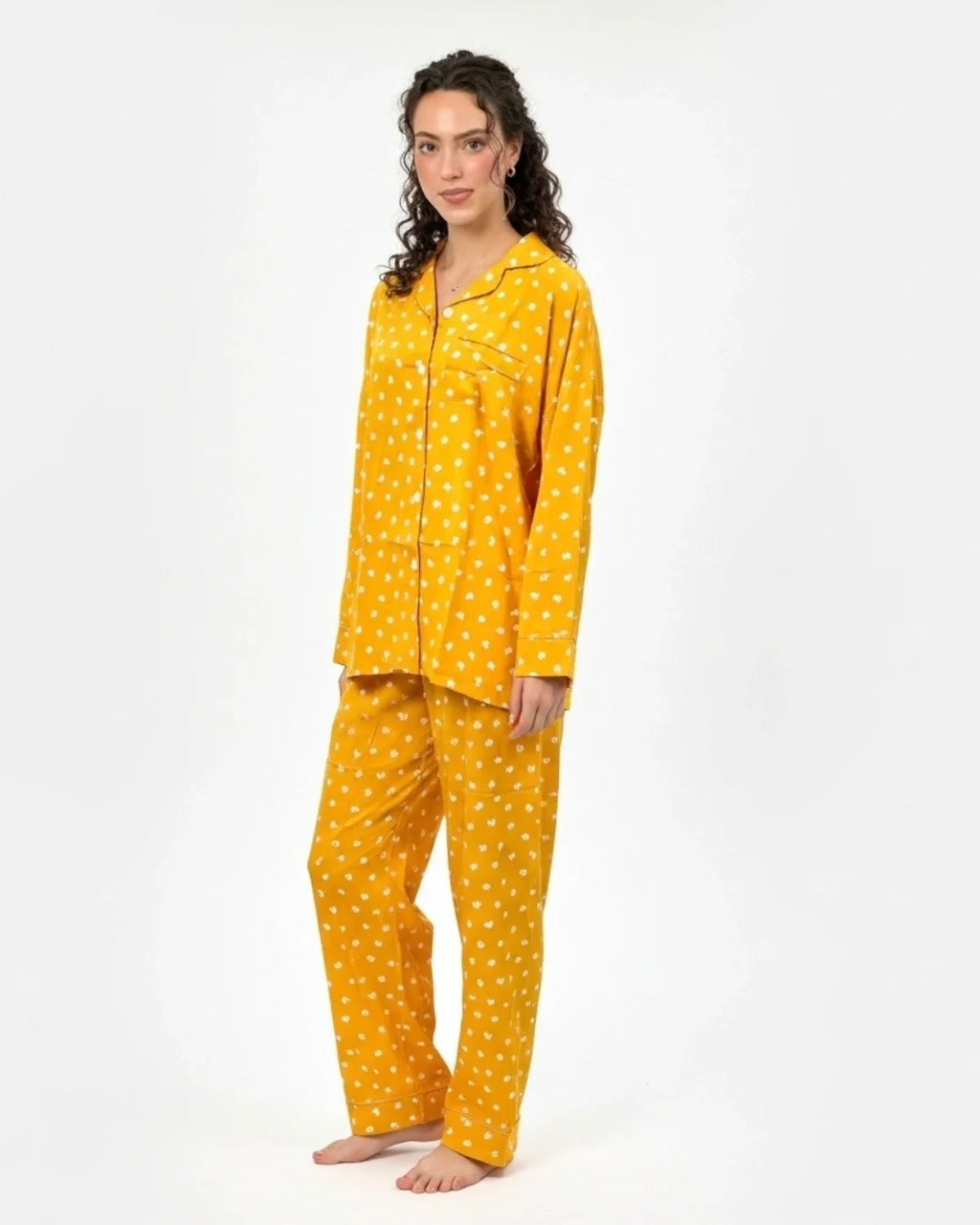 Linen Pajama Suit - Sunleaf Set