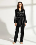 Silk PJ Set - Silk Lounge - Black