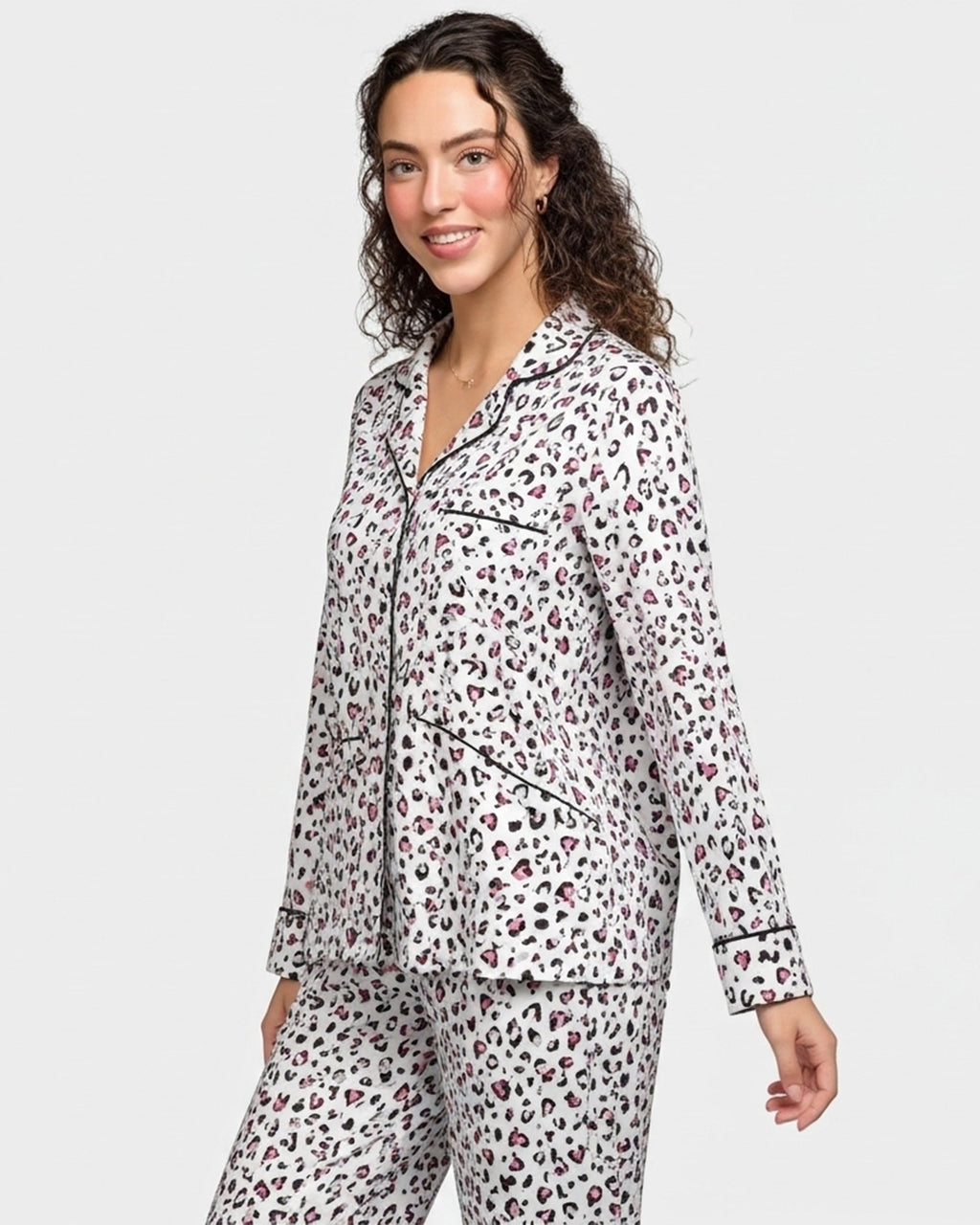Silk Pajama Suit - Ivory Heart