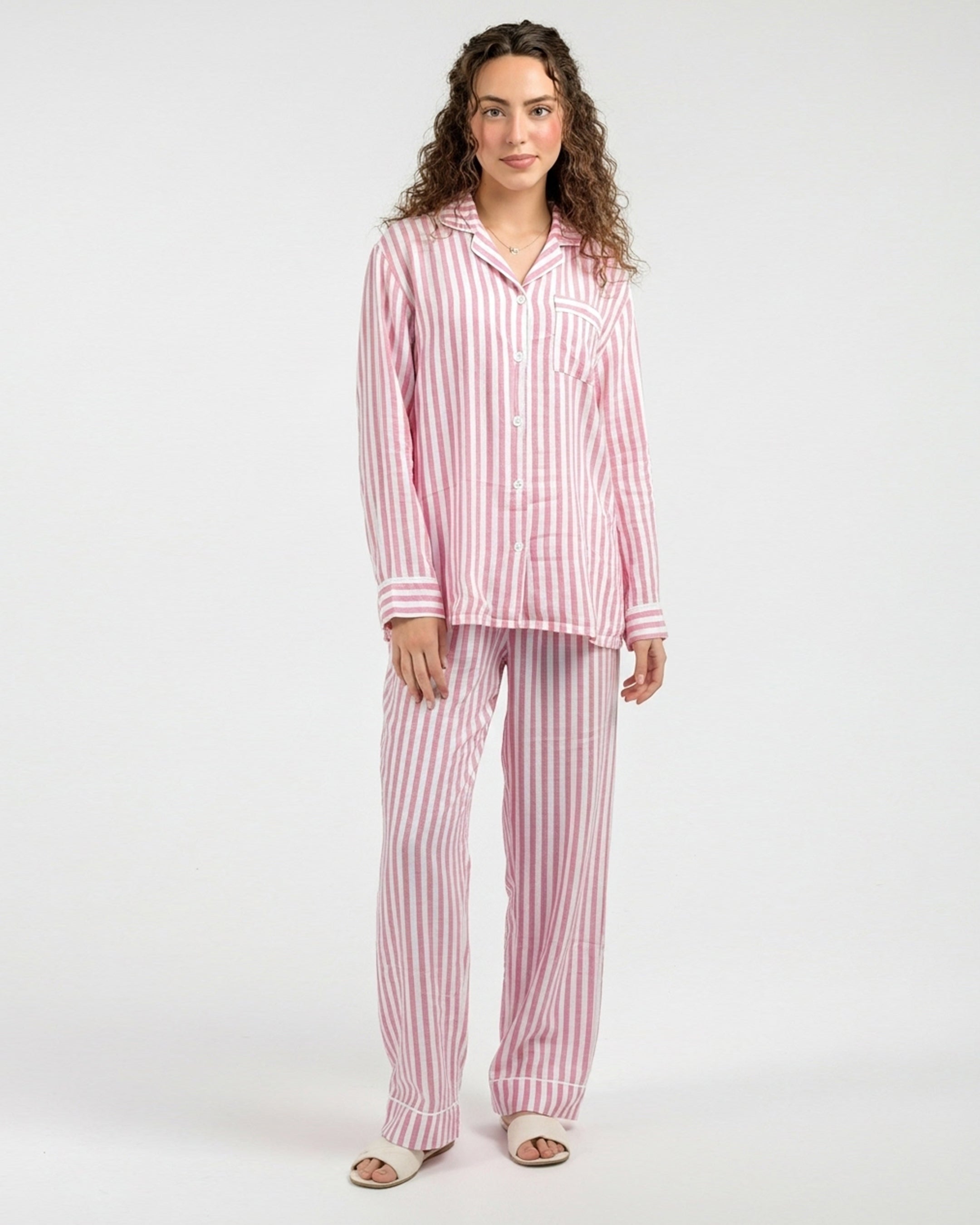 Linen Pajama Suit - Stripe Ease