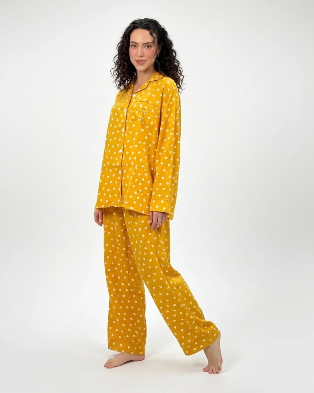 Linen Pajama Suit - Sunleaf Set