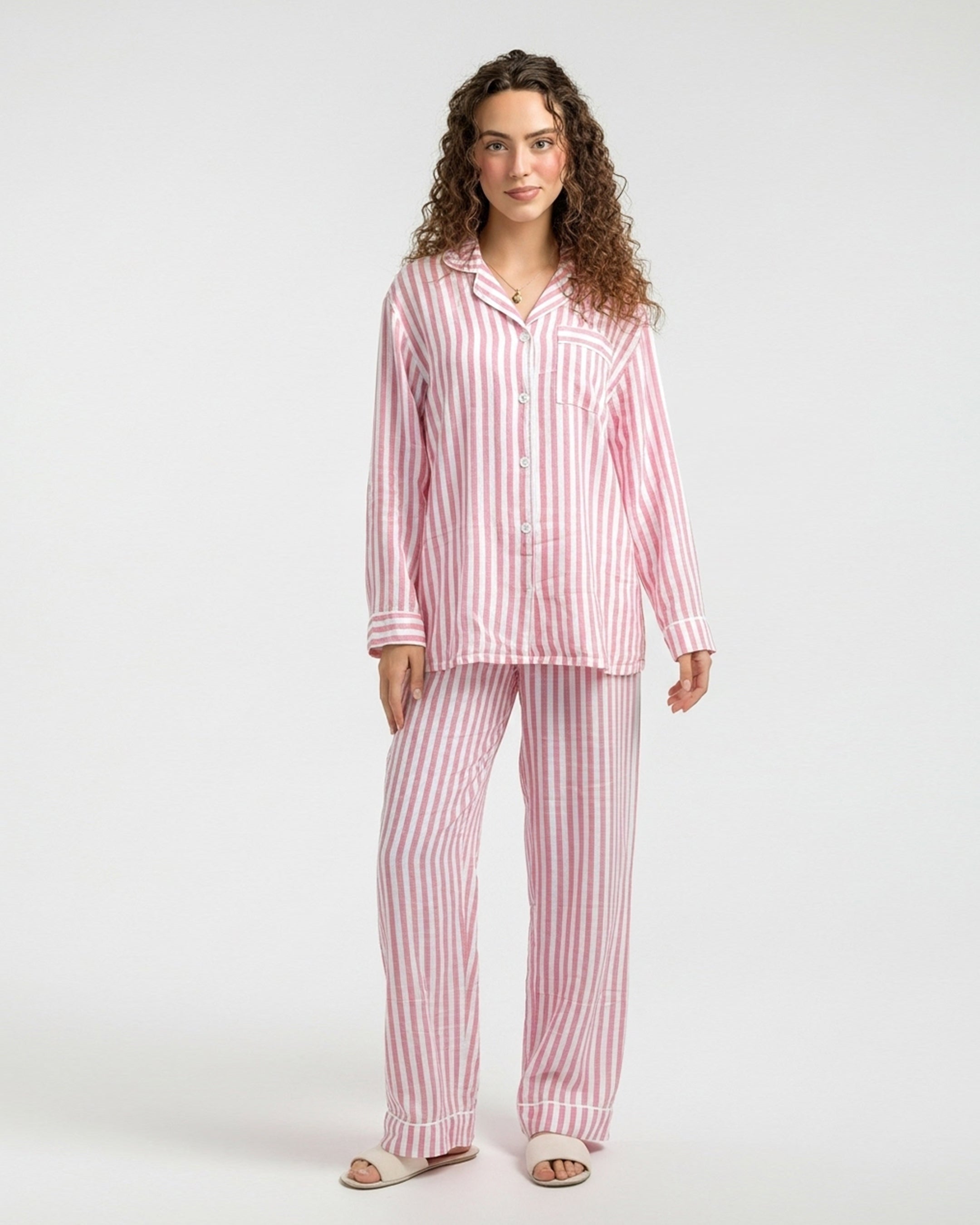 Linen Pajama Suit - Stripe Ease