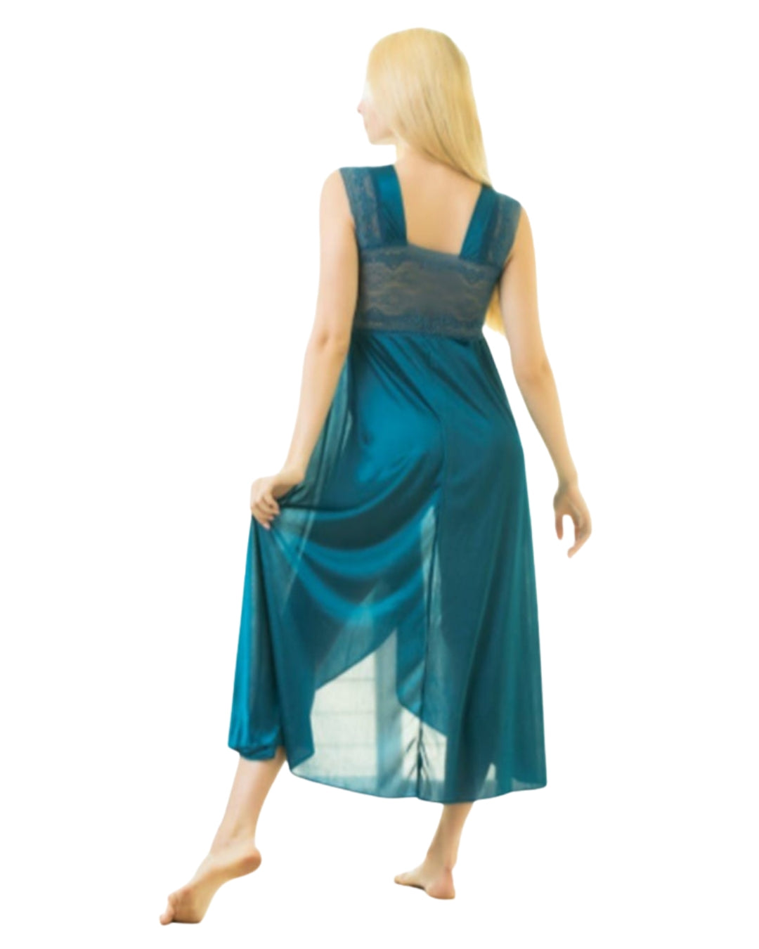 Elegant 1 Piece Cross Cut Long Nightie (011)