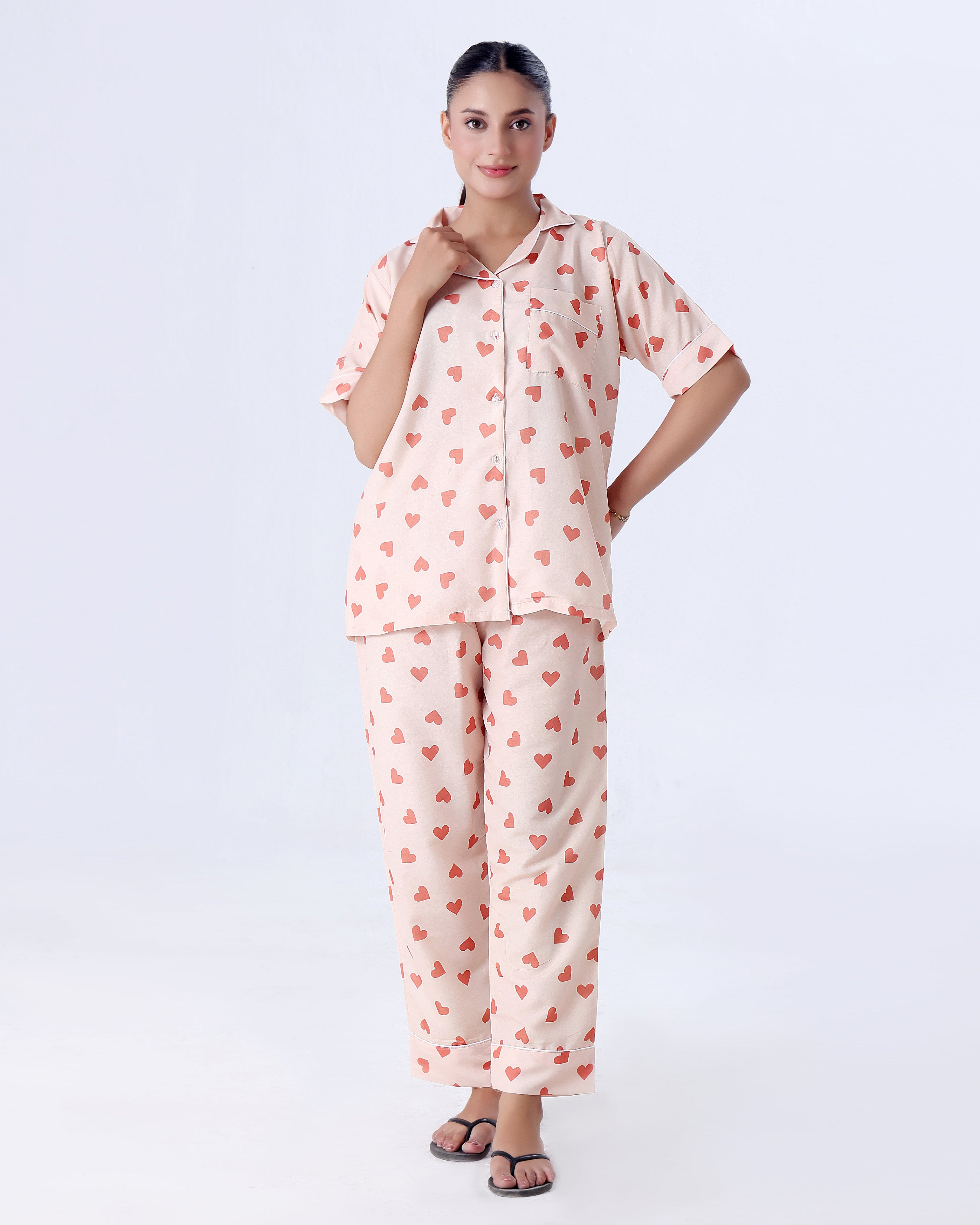 Summer Pajama Suit - Love Hearts