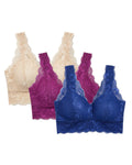 Pack of 3 Padded Bra - Lace Touch