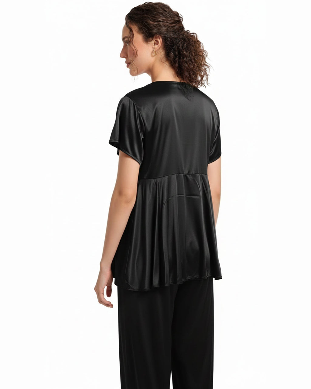 Silk PJ Set - Silk Ease - Black
