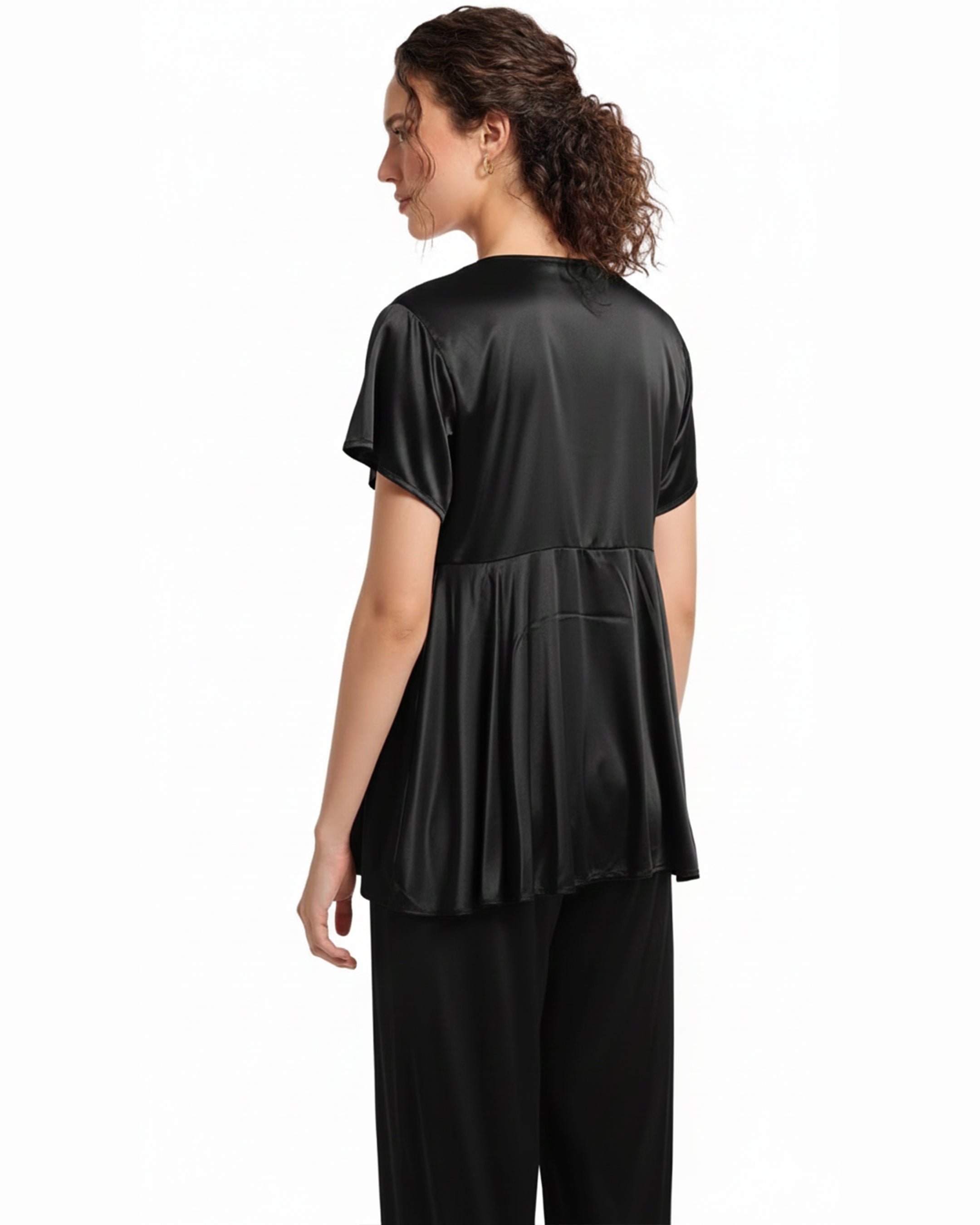 Silk PJ Set - Silk Ease - Black