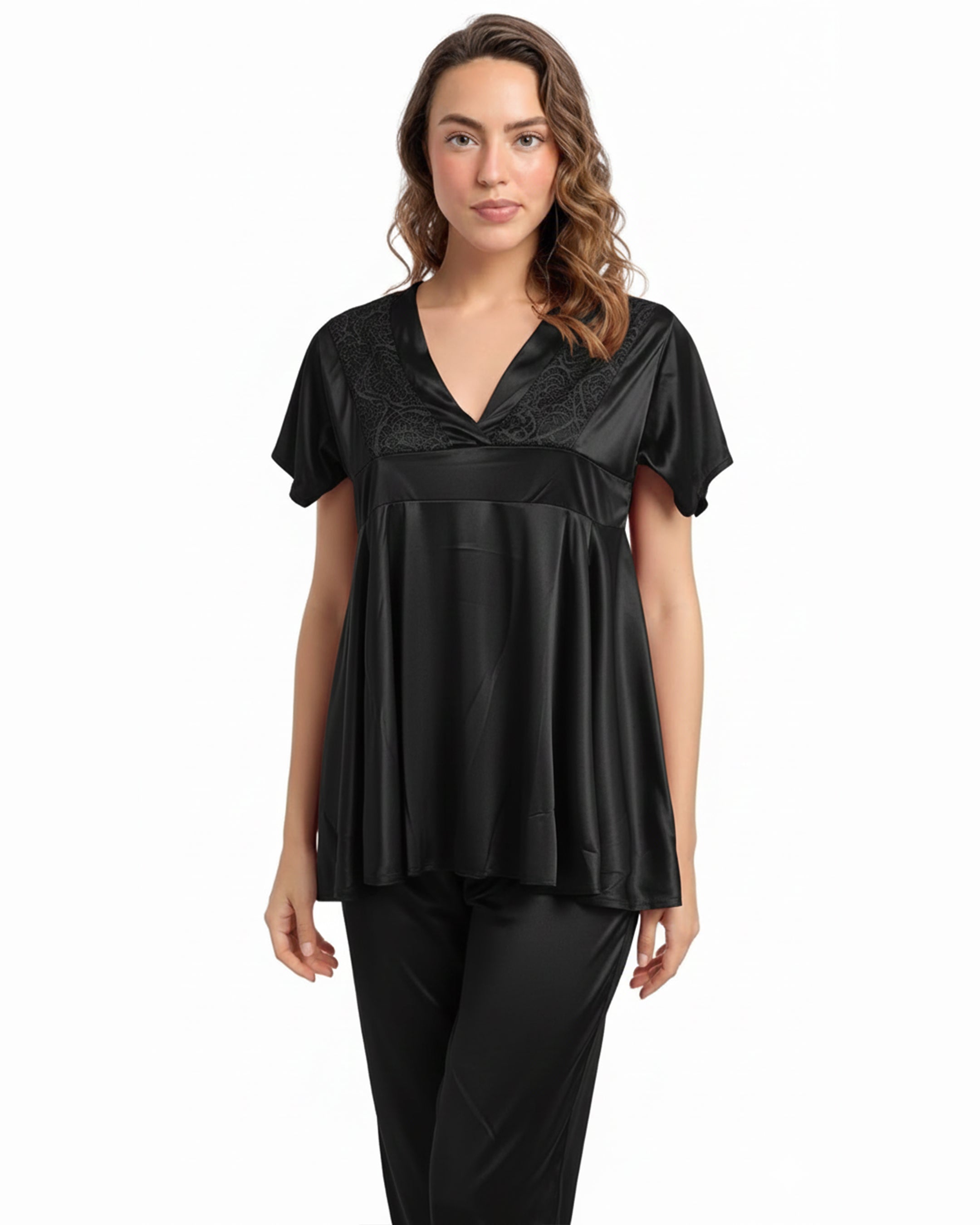 Silk PJ Set - Silk Ease - Black