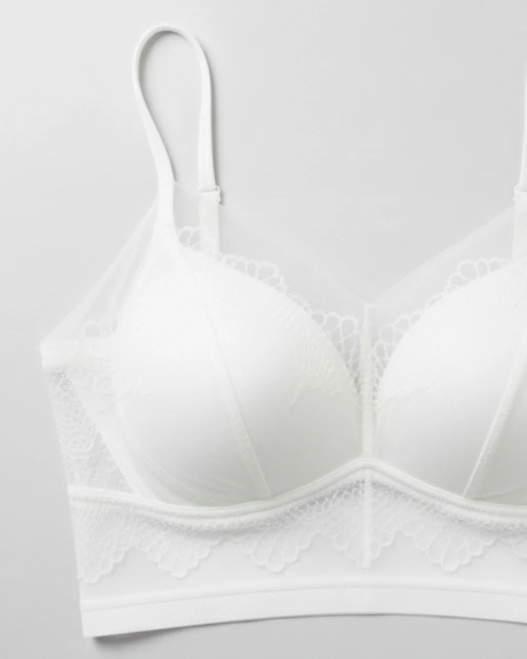 Seamless Padded Bra - Nua Lace - White