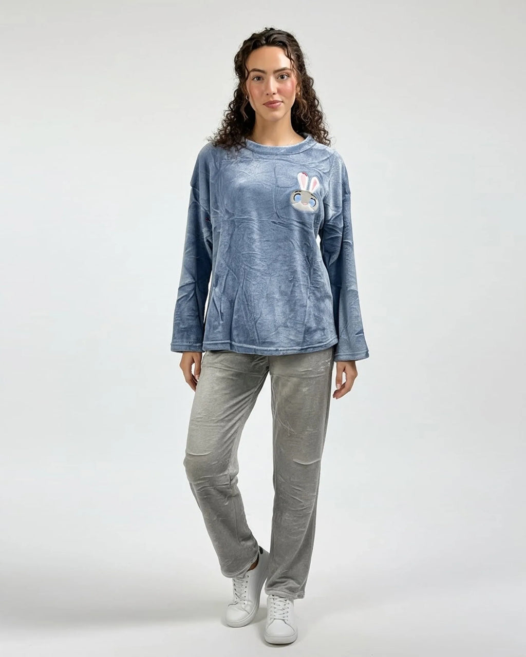 Fleece Pajama Suit - Bunny Blue