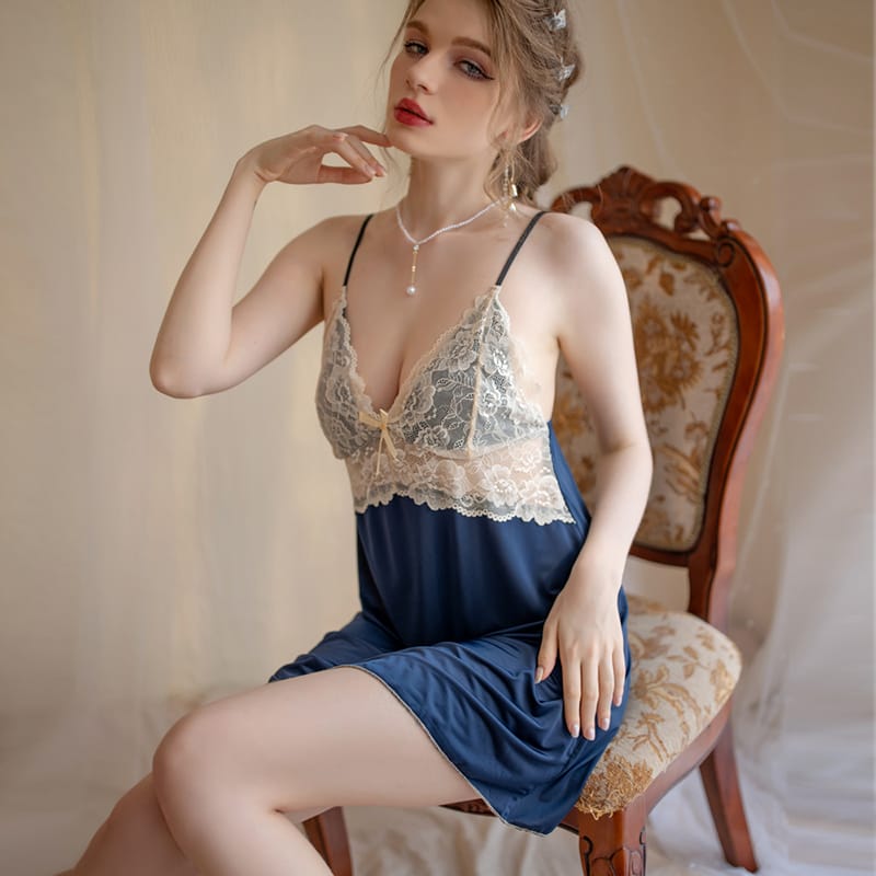 Babydoll Lingerie  -  Lace Trim Slip