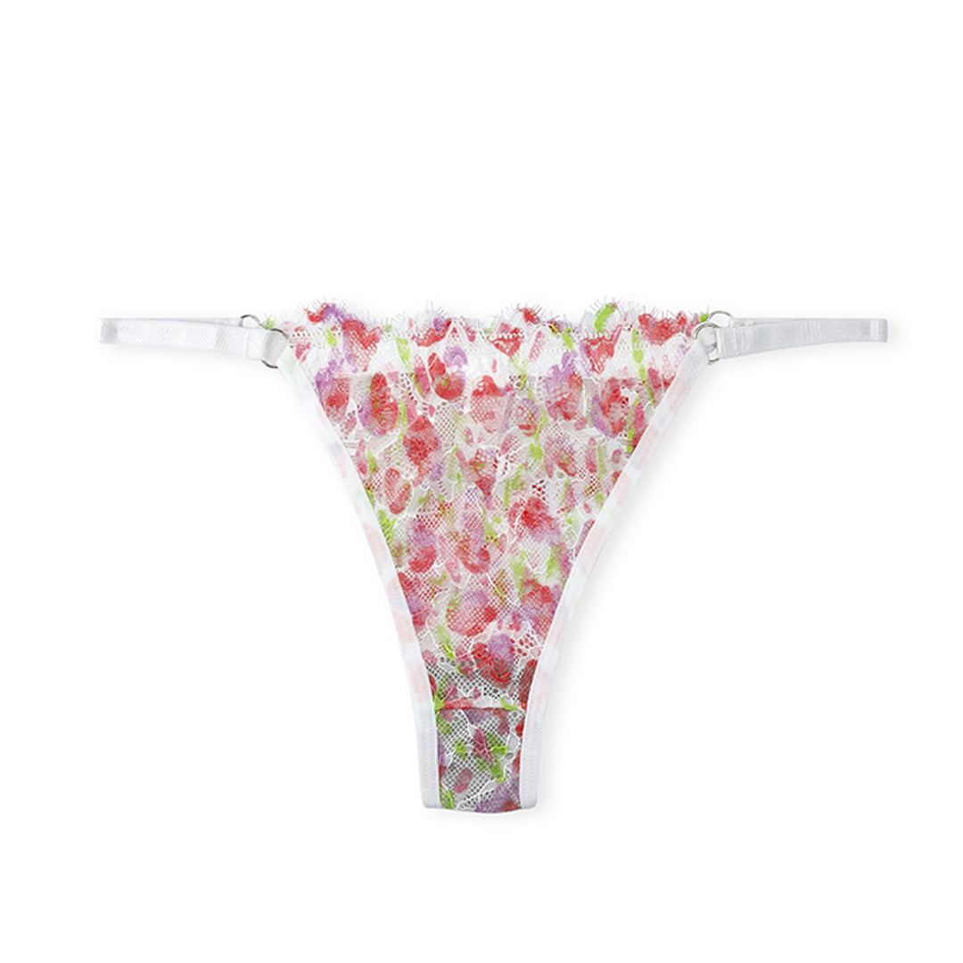 Thong Panty - Floral Sheer