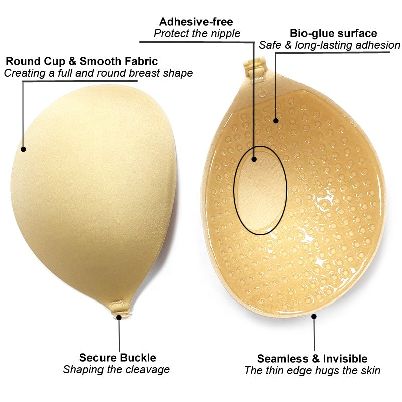 Round Strapless Silicone Bra