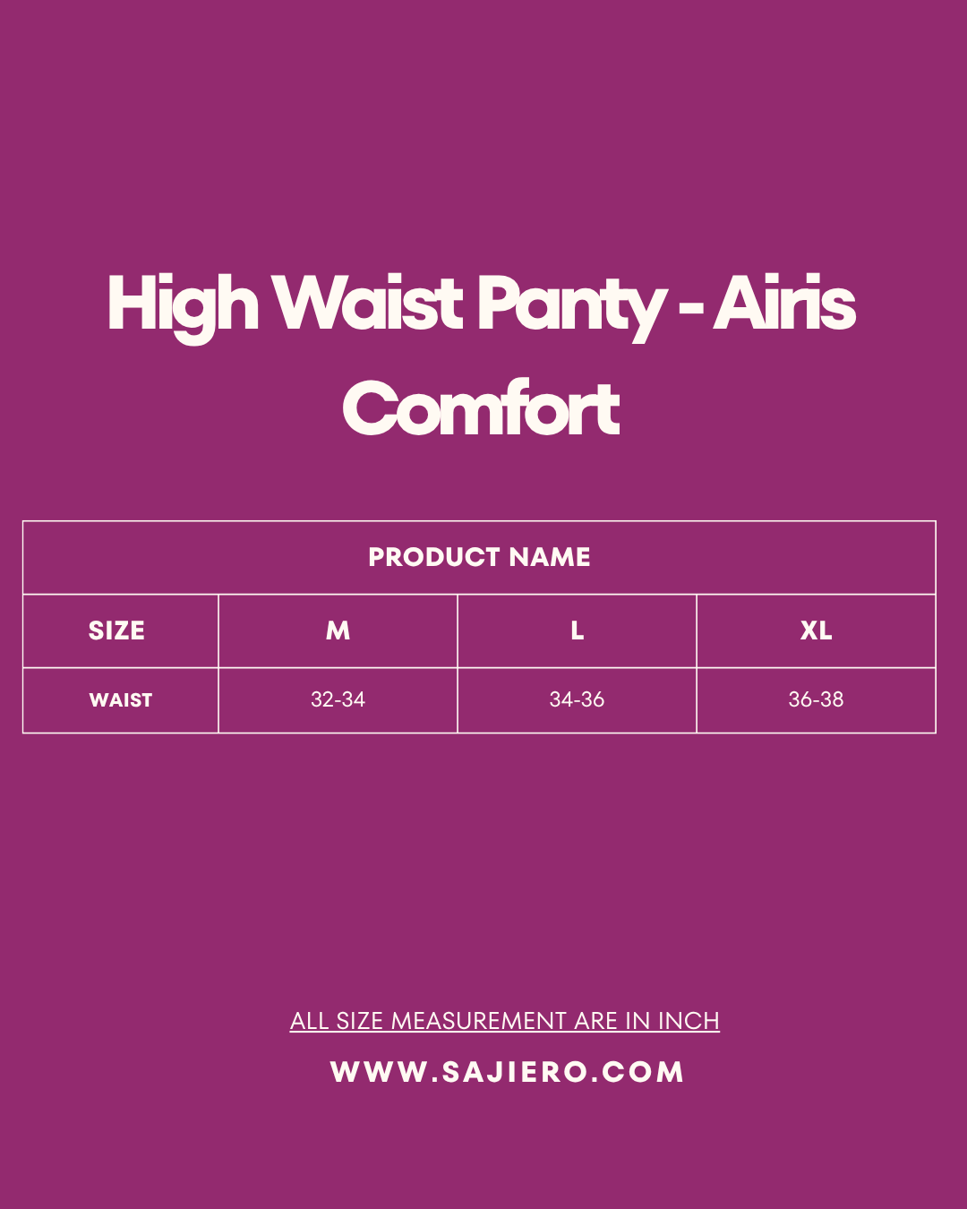 High Waist Panty - Airis Comfort