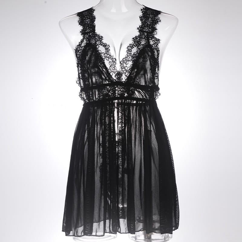 Babydoll Lingerie  - Lunaria Back-Tie