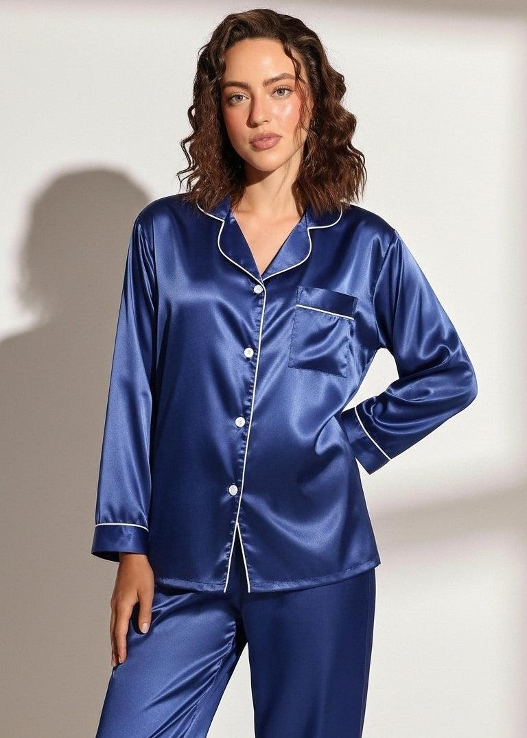 Milky 100% Silk Imported Pajama Suit