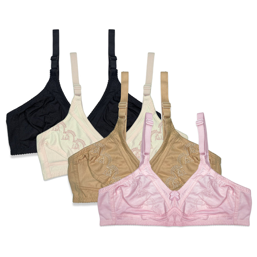 Pack of 4 - Soft Support Bras