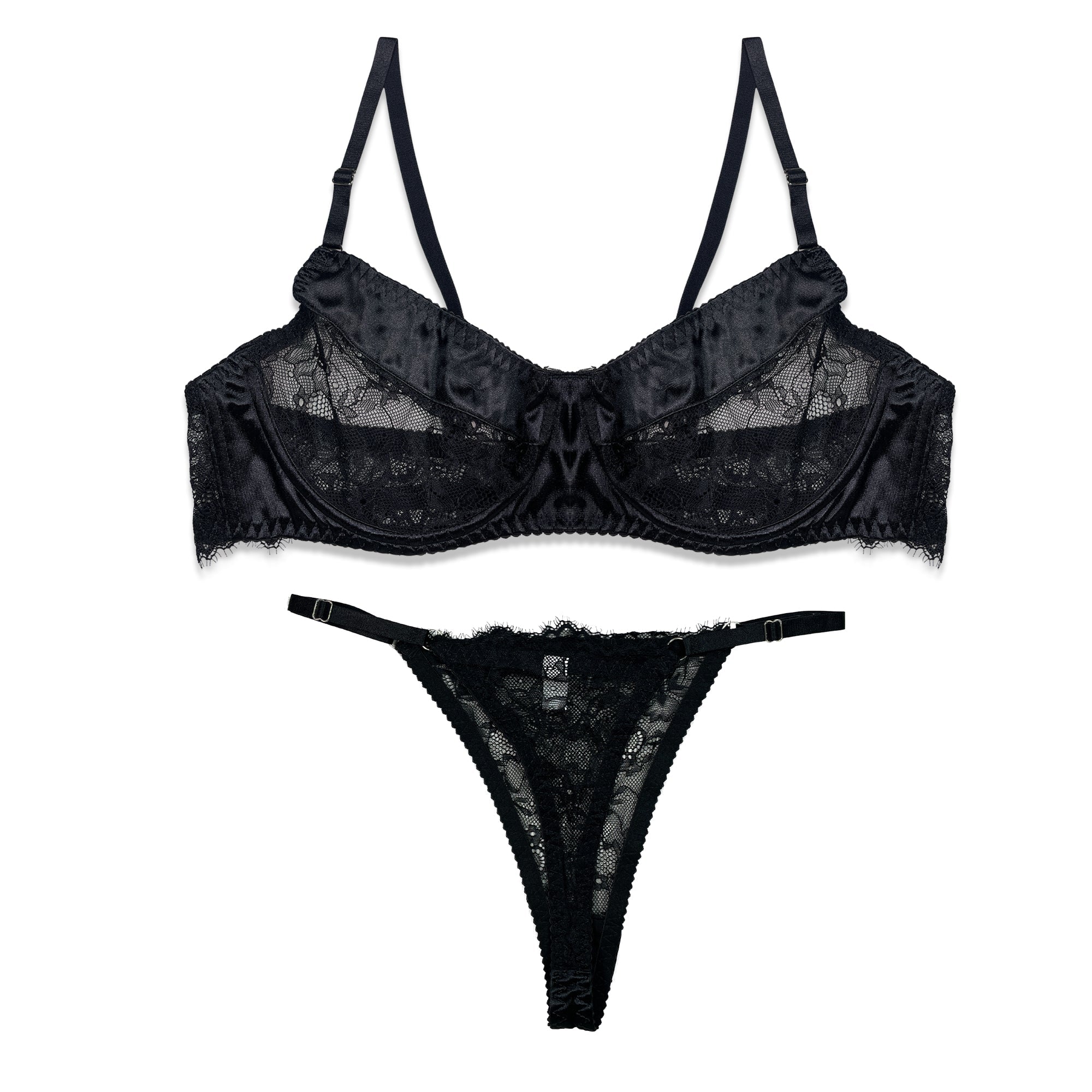 Bra Set - Noir Fleur